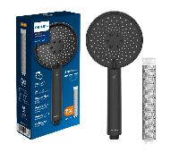 Philips Pommeau de Douche avec Filtre Noir ASH1516BK (chlore, plomb et pesticides réduits)