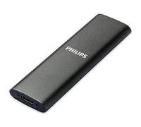 Philips Portable External SSD 2 to - Ultra Fin SATA Ultra Speed USB-C - USB, Vitesse de Lecture jusqu'à 550 Mo/s, Vitesse d'écriture jusqu'à 550 Mo/s, Aluminium