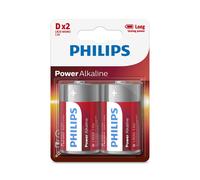 Philips Power Alkaline Accumulator LR20P2B10, Alcaline, 1,5 V, 33 mm, 33 mm, 61,5 mm, 318 g
