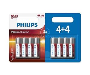Philips Power Alkaline, Pile Alcaline AA, 1,5 V, Non-Rechargeables