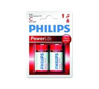Pack de 2 piles Philips Power Alkaline C LR14 G