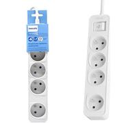 Philips Power Strip Extension Cable White 4 Sockets 1.5M Chp2144W/60