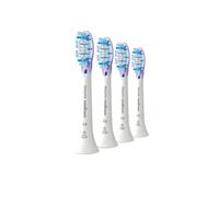 Philips Premium Gum Care HX9054/17 - Lot de 4 Têtes de Brosse Soniques Blanches, Brins Souples, Technologie de Reconnaissance de Tête