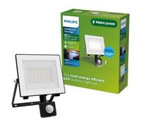 PHILIPS, Projecteur Extérieur Lois UltraEfficient +Capteur,14W, 5000K, Gris | Projecteur lumineux portable, 2600lm, Blanc 3000K, IP65, Détecteur de mouvement intégré, Lumière puissante