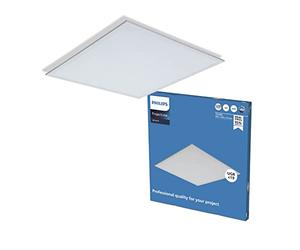 Philips Projectline, Panneau LED Encastrable OC, 3200lm, 62x62cm, Blanc | Éclairage plafond LED 4000K, Homologué pour bureaux UGR<19, Économie d'énergie, Durée de vie 35 000 heures, 36 W