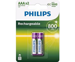 Philips R03B2A80 Batterie rechargeable 800mAh AAA 2 pièces