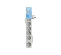 Philips - Rallonge multiprise avec interrupteur, 6 prises - 3m - Blanc