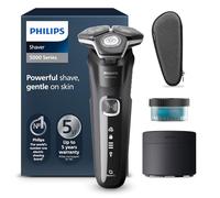 Philips Rasoir électrique Série 5000 pour homme Wet & Dry, avec tondeuse rétractable, station de nettoyage, coffret de voyage et cartouche Quick Clean (modèle S5898/50)