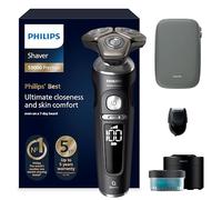 Philips Rasoir électrique Series 9000 Prestige, sec et humide, noir mat, système de rasage Lift & Cut, technologie SkinIQ, stylet à barbe, lingette de nettoyage, étui Premium, (modèle SP9840/31)