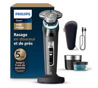 Philips Rasoir i9000 Prestige, Rasoir électrique sec et humide, Avec technologie Skin IQ, Système Triple Lift & Cut, Lames Dual SteelPrecision rotatives à 360°, Pod à nettoyage rapide, XP9207/30