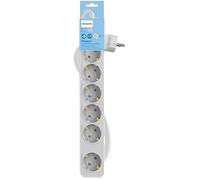 Philips Regletas CHP2164W - Multiprise 6 Prises, câble de 1,5 m, Interrupteur Principal, Fermeture de sécurité Automatique,
