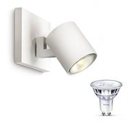 Philips Runner Spot en saillie - LED - Blanc - 1 ampoule - Avec Philips LED Scene Switch Gu10 50 W