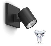 Philips Runner Spot en saillie - Noir - 1 Luminaire - Spot en Surface - Inclus Philips LED Scene Switch Gu10 50W