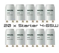 Philips S10 Starter de 4-65 Watts pour tubes fluorescents (TL-D par exemple), Lot de 20, G13