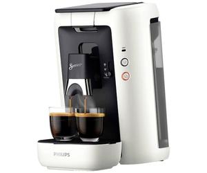 Philips Senseo Maestro CSA260/10 Machine à café à dosettes avec sélection de l'intensité du café et fonction mémo, réservoir d'eau de 1,2 litre, blanc