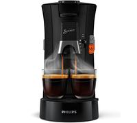 PHILIPS SENSEO Select Eco cafetière à dosette, 2 tasses, Noire | Crema Plus, Fonction mémo, Intensity Plus, Réservoir 0,9L, Bec ajustable, Démarrage instantané & Arrêt auto (CSA240/20)