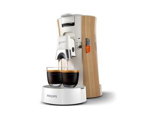 Philips Senseo Select Machine à Café à Dosettes, Blanc, 3 Spécialités | 1 ou 2 Tasses, Coffee Boost, Crema Plus, Fonction Mémo, Bec Verseur Ajustable en Hauteur, 0,9 L (CSA240/05)