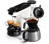 PHILIPS Senseo Switch Machine a Café 2-en-1 a Dosettes et Filtre HD6592/01 Verseuse Isotherme Réservoir d'eau 1L 1450W Blanc blanc G