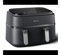Philips Série 3000 NA351/00 Airfryer Double Panier 9L, Technologie Rapid Air, 8 Programmes, 40-200°C, Minuteur 60min, Écran LED, 2750W