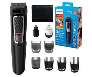 Philips Série 3000 Tondeuse cheveux et Multi-Styles comportant 9 Accessoires (modèle MG3740/15)