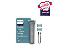 Philips Bodygroom série 3000 - Tondeuse pour hommes avec Triple protection, taille des poils et rasage des zones intimes, rasage de près qui respecte la peau, 100% étanche, autonomie 80 min, BG3480/15