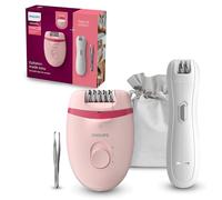 Philips Series 4000 - épilateur compact sur secteur, avec 2 vitesses, lumière Opti-light et tête lavable, avec mini-épilateur zones sensibles et pince à épiler, modèle BRP531/00