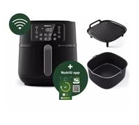Philips Series 5000 Connected HD9285 XXL - Friteuse avec peu d'huile - 7.2 litres - 2 kWatt - argent foncé/noir