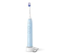 Philips Sonicare 6100 HX7406/01 Brosse à dents électrique, 62 000 mouvements/min, 2 modes, 3 niveaux d'intensité, alerte de pression, rappel BrushSync Reminder, minuterie 2 min, 1 tête, bleu clair