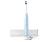 Philips Sonicare 6100 - Brosse à dents électrique sonique avec 2 modes de brossage, 3 niveaux d'intensité, Alerte de pression, EasyStart, SmarTimer, Bleu clair, modèle HX7406/02 [Nouvelle technologie]