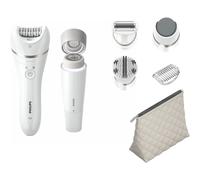 Philips Beauty Set série 9000 - ensemble tout-en-un pour le corps, le visage et les pieds, épilateur électrique sans fil, utilisation sur peau sèche ou mouillée, 6 accessoires, modèle BRE770/92
