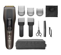 Philips série 9000 - tondeuse cheveux pour hommes et femmes, lames auto-affûtées, 28 hauteurs de coupe par paliers de 1 mm, sabot Trim-and-Flow,autonomie jusqu’à 180 min,kit barbier 4 pièces,HC9721/15