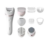 Philips Series 9000 - set beauté, Epilateur tout-en-un pour le corps, le visage et les pieds, appareil Wet & Dry sans fil pour épilation et soin de la peau, avec 12 accessoires, (modèle BRE740/90)