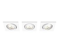 Philips Shellbark Spot encastrable - 3 lumières - blanc - carré