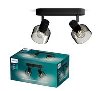 Philips Sleet Spot 2 têtes, E14 non inclus, Noir, IP20