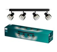 Philips Sleet Spot 4 têtes, E14 non inclus, noir, IP20