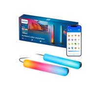 Philips Smart LED, Barre LED Gradient, Éclairage Immersif, Noir, 30cm | Éclairage d'ambiance RGBIC, Supports Inclus, Synchronisation TV et musique, Compatible WiZ, Alexa, Google & Apple Home