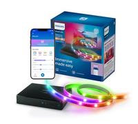 Philips Smart LED Sync Box LED HDMI avec rétroéclairage TV, ruban LED RGBIC pour TV 55-65", synchronisation films, musique, HDMI 2.0, 4K 60Hz, Connected by WiZ, nécessite une source vidéo externe