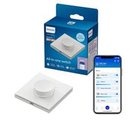 Philips Smart Lighting Interrupteur à Variateur Intelligent, Pratique, Variation de l'Intensité, Boutons sur Mesure, Batterie Rechargeable, Fonctionne sans Wi-Fi, Connected by WiZ, Pack de 1