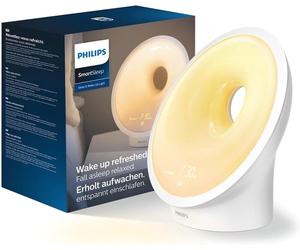 Philips SmartSleep HF3654/01 Réveil lumineux - simulation de l’aube et du crépuscule, relaxation guidée par la lumière, sons naturels ou radio FM, écran tactile intelligent, lumière nocturne - Blanc