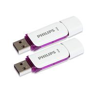 Philips Snow Édition High Speed clé USB 2.0 2X 64 Go pour PC, Ordinateur Portable, Stockage de données informatiques, Vitesse de Lecture jusqu'à 25 Mo/s