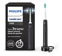 Philips Sonicare 3100, Brosse à dents électrique sonique, capteur de pression et minuterie, noir, modèle HX3671/14
