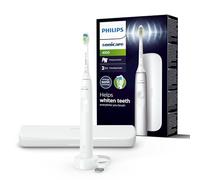 Philips Sonicare 4100 - brosse à dents électrique pour adultes avec 1 tête de brosse à dents Philips W2 Optimal White blanche, coffret de voyage fin et chargeur USB (modèle HX3683/33)