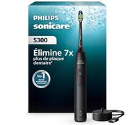 Philips Sonicare 5300 - Brosse à dents électrique sonique avec 2 niveaux d'intensité, Alerte de pression, EasyStart, SmarTimer et BrushPacer, Noir, modèle HX7101/01 [Nouvelle technologie]