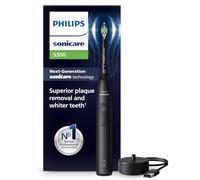 Philips Sonicare 5300 - Brosse à dents électrique sonique avec 2 niveaux d'intensité, Alerte de pression, EasyStart, SmarTimer et BrushPacer, Noir, modèle HX7101/01 [Nouvelle technologie]