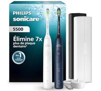 Philips Sonicare 5500 HX7119/01 brosse à dents électrique sonique, 2 supports Blue&White 2 pcs