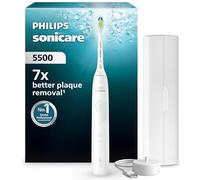 Philips Sonicare 5500 - Brosse à dents électrique sonique avec 2 modes, Alerte de pression, EasyStart, SmarTimer et BrushPacer, Blanc, modèle HX7110/02 [Nouvelle technologie]