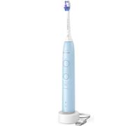 Philips Sonicare 6100 HX7406/01 Brosse à dents électrique, 62 000 mouvements/min, 2 modes, 3 niveaux d'intensité, alerte de pression, rappel BrushSync Reminder, minuterie 2 min, 1 tête, bleu clair
