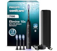 Philips Brosse à dents électrique Sonicare 7100 HX7421/08 – 4 modes, appli, alerte pression, noir
