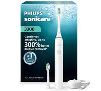 Philips Sonicare Brosse à dents électrique série 3300 - Brosse à dents sonique avec 2 niveaux d'intensité, fonction EasyStart, SmarTimer et QuadPacer, autonomie de 14 jours, blanc, modèle HX4022/91