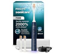 Philips Sonicare Brosse à dents électrique série 7300 - Technologie Sonicare nouvelle génération, capteur de pression, 12 réglages de brossage, SmarTimer, autonomie de 21 jours, étui de voyage, bleu